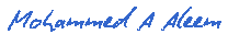 Mohammed Abdul Aleem's Signature