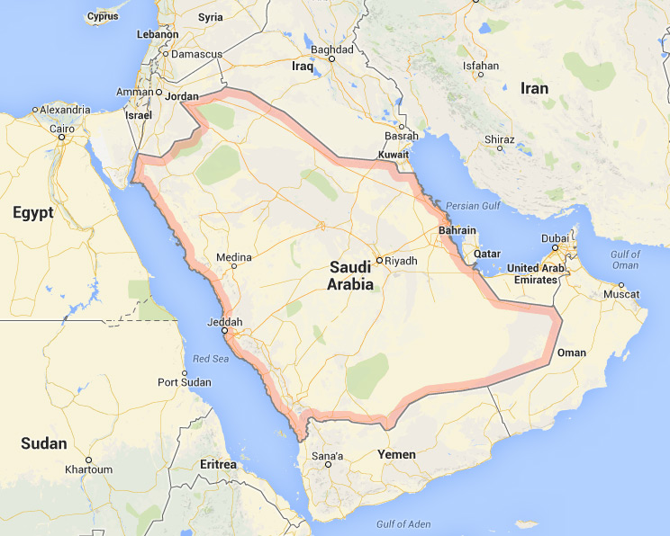 Карта саудовская аравия на карте мира